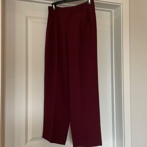 ZARA LIKE NEW HIGH WAISTED BURGUNDY PANTS. SIZE XS.